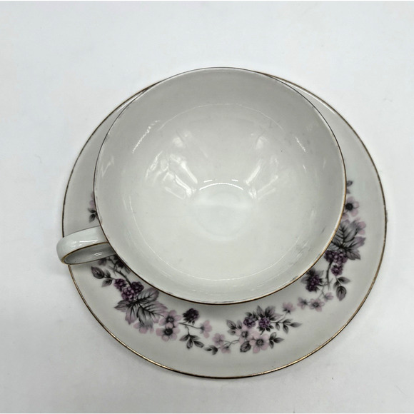 Amethyst by Rosenthal Continental Footed Demitasse Cup & Saucer Flowers Vtg 60's - Picture 7 of 15